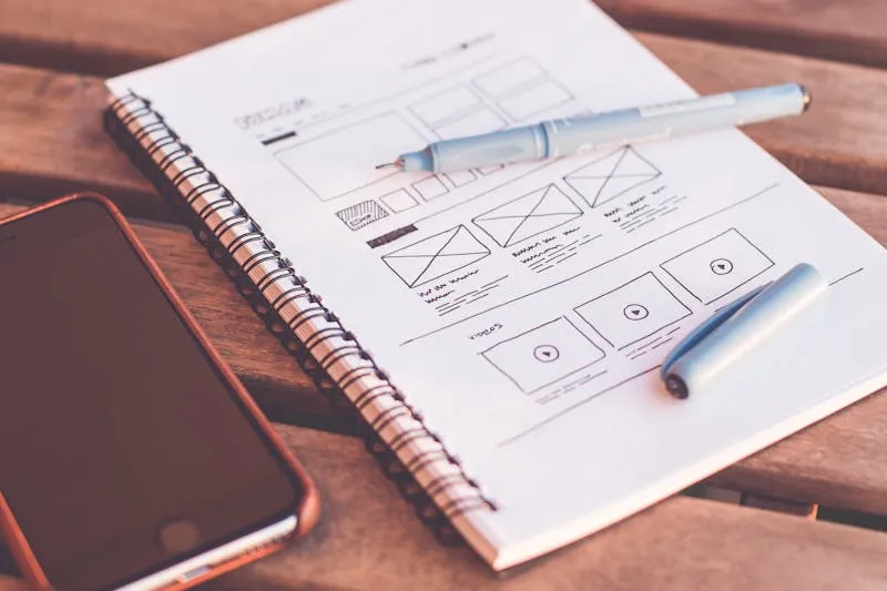 Online portfolio on a tablet — digital presence and personal branding