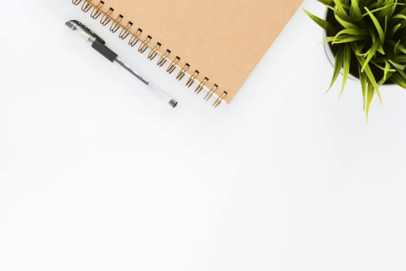 Notebook with content strategy sketched out — planned personal branding