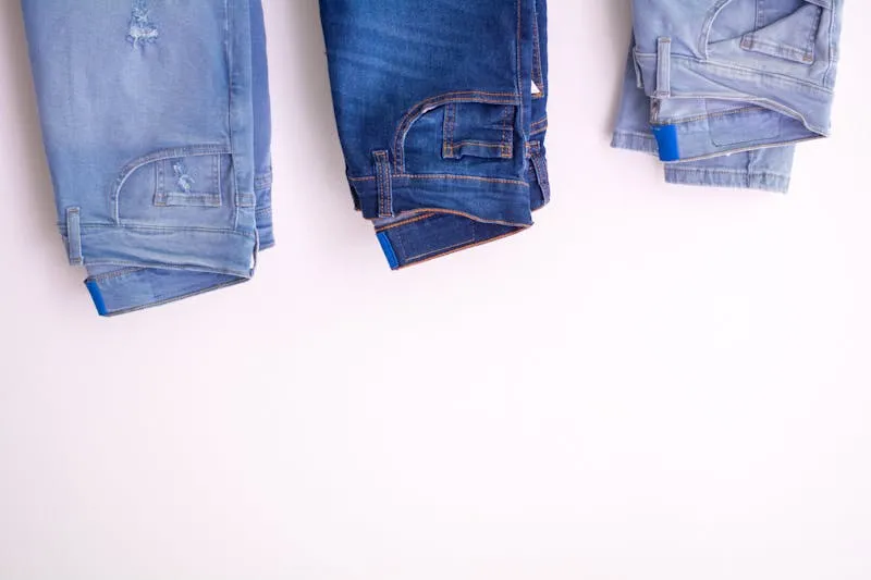 Slim straight jeans in indigo denim worn with an oversized white shirt
