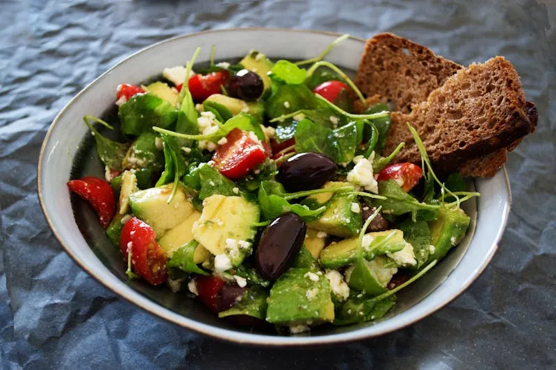 Fattoush salad with crispy pitta bread and sumac