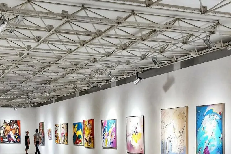 Spectacular interior architecture of a modern art museum