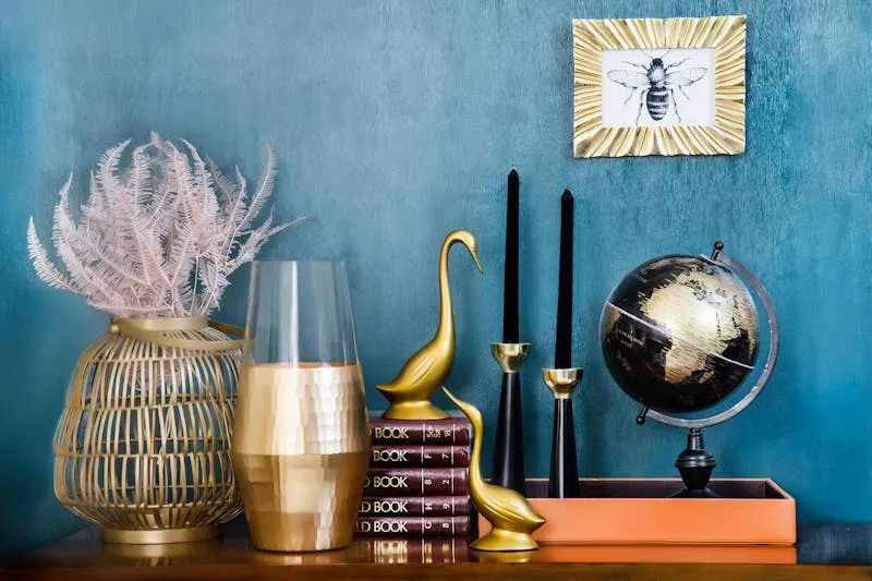 Grid arrangement of matching frames on a white living room wall